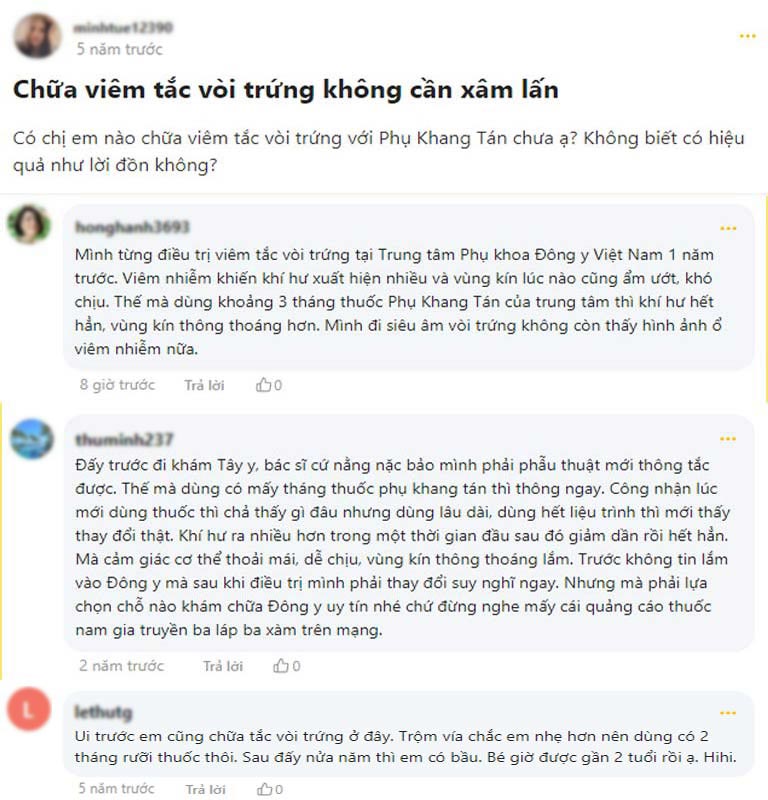 Chị em chia sẻ về bài thuốc trên webtretho