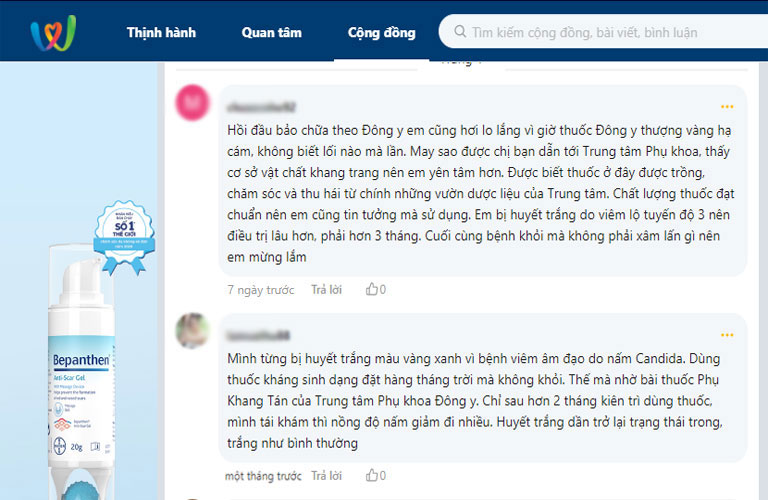 Dùng kháng sinh cả tháng trời không khỏi nhưng điều trị với Phụ Khang Tán lại khỏi huyết trắng Dùng kháng sinh cả tháng trời không khỏi nhưng điều trị với Phụ Khang Tán lại khỏi huyết trắng