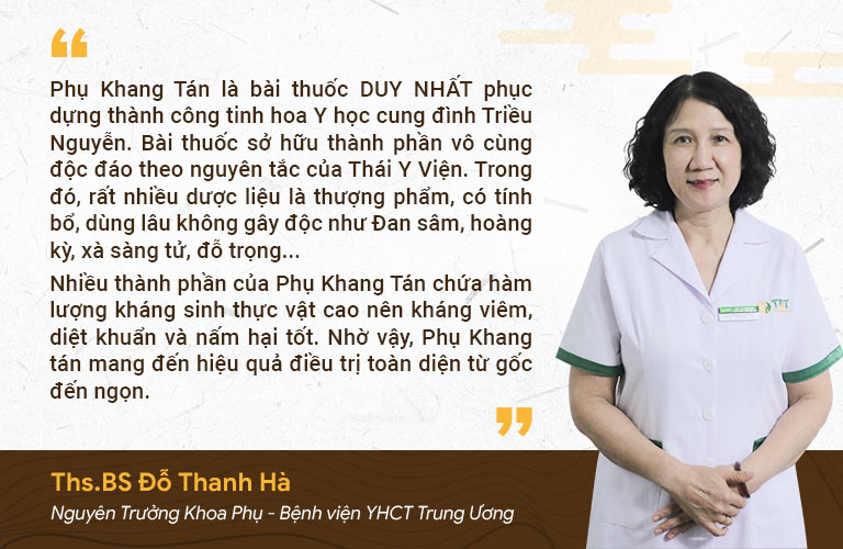 Bác sĩ Tuyết Lan đánh giá về bài thuốc Phụ Khang Tán