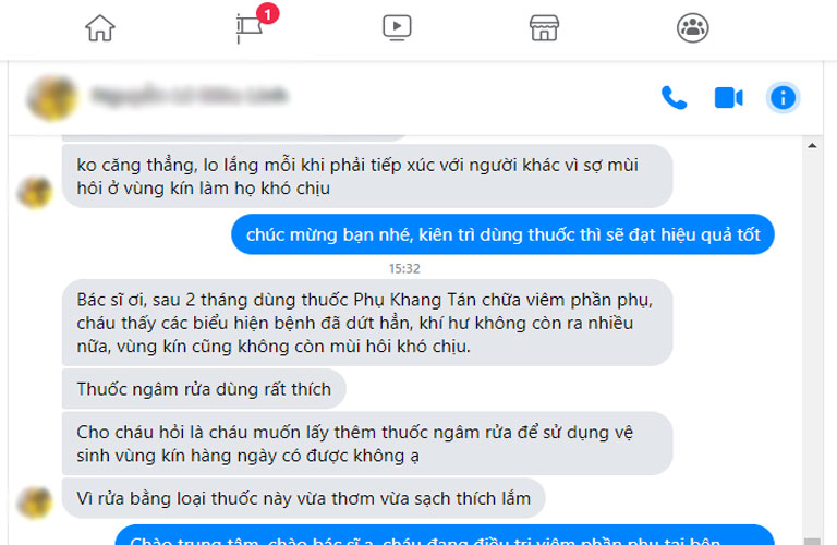 Bệnh nhân viêm phần phụ review khi điều trị bằng Phụ Khang Tán