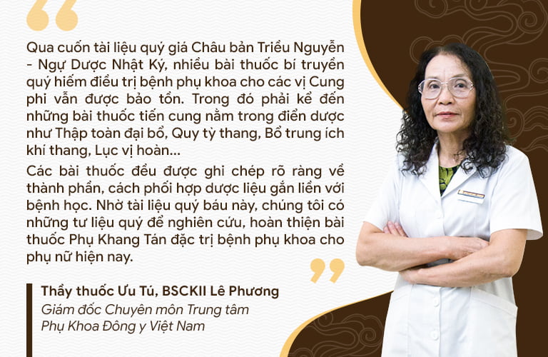 Bác sĩ Lê Phương chia sẻ về nền tảng cải tiến bài thuốc Phụ Khang Tán