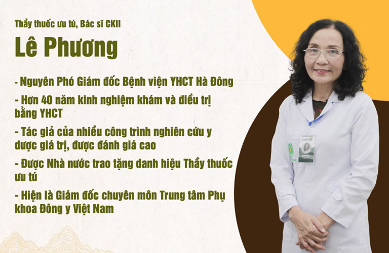 Bác sĩ Lê Phương đã có nhiều năm kinh nghiệm trong điều trị bằng YHCT