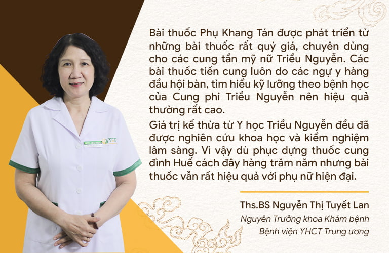 Chuyên gia đầu ngành nhận định về tính kế thừa tinh hoa y học cung đình triều Nguyễn trong Phụ Khang Tán