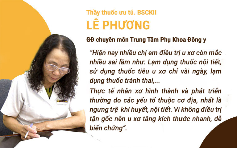 Bác sĩ Lê Phương chia sẻ về những sai lầm trong điều trị u xơ cổ tử cung