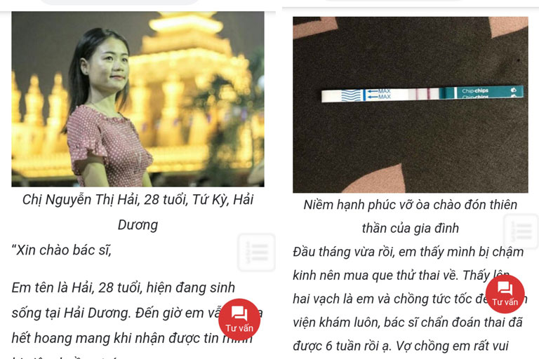 Chị Nguyễn Thị Hải vui mừng báo tin mang thai sau khi chữa khỏi viêm buồng trứng bằng Phụ Khang Tán tại trung tâm