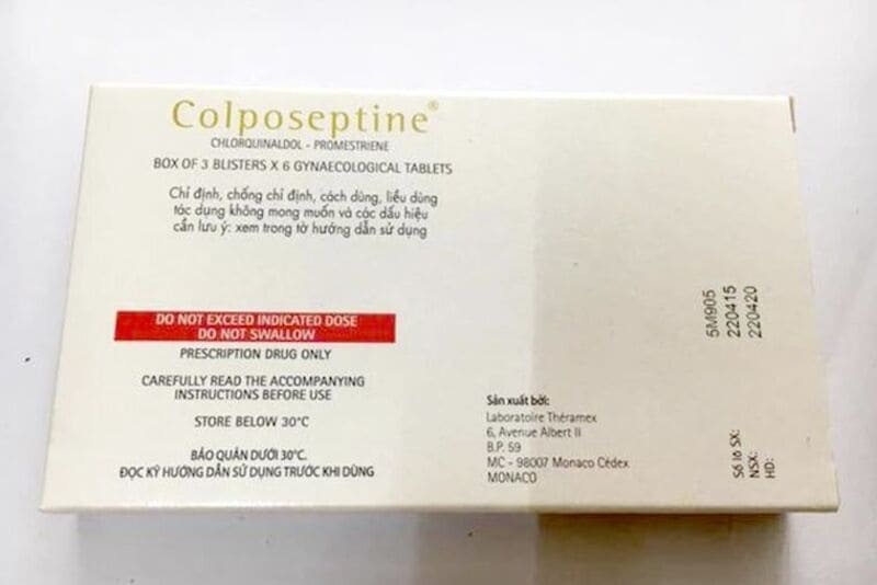 Colposeptine thuốc chữa bệnh viêm lộ tuyến dạng viên đặt 