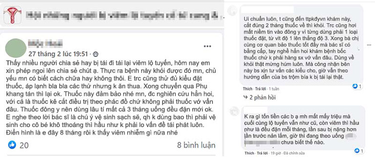 Nhiều người bệnh đã điều trị thành công viêm lộ tuyến với bài thuốc Phụ Khang Tán