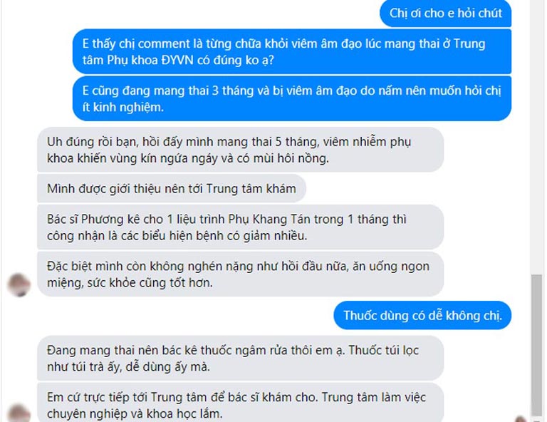 Một mẹ bầu chữa viêm phụ khoa, huyết trắng bất thường với Phụ Khang Tán