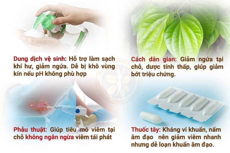 Các cách chữa tác dụng tức thời chỉ giảm triệu chứng, không loại trừ căn nguyên gây viêm phụ khoa