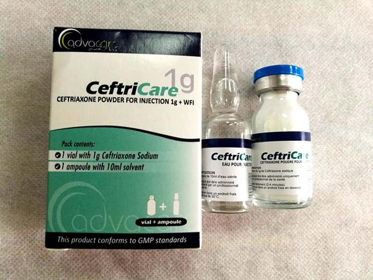 Ceftriaxone thường được chỉ định trong phác đồ điều trị viêm phần phụ
