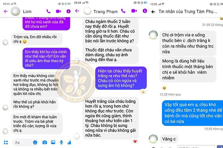 Phản hồi tích cực của chị Linh về hiệu quả bài thuốc Phụ Khang Tán trong điều trị viêm lộ tuyến cổ tử cung